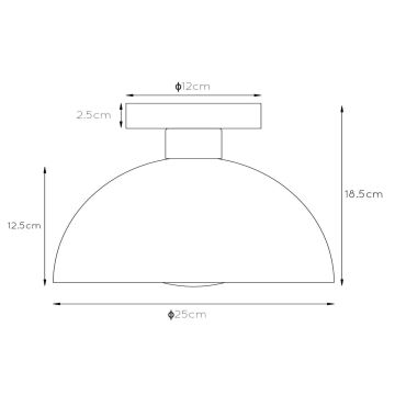 Lucide 45196/01/44 - Ceiling light SIEMON 1xE27/40W/230V orange