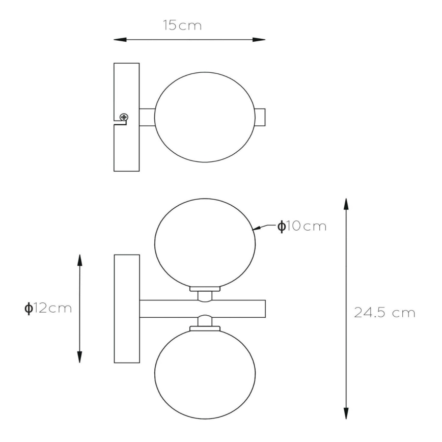 Lucide 45274/02/02 - Wall light TYCHO 2xG9/28W/230V gold