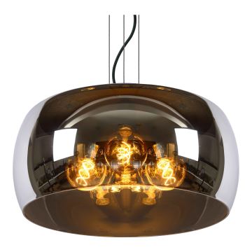 Lucide 45401/50/65 - Chandelier on a string OLIVIA 3xE27/40W/230V d. 50 cm black