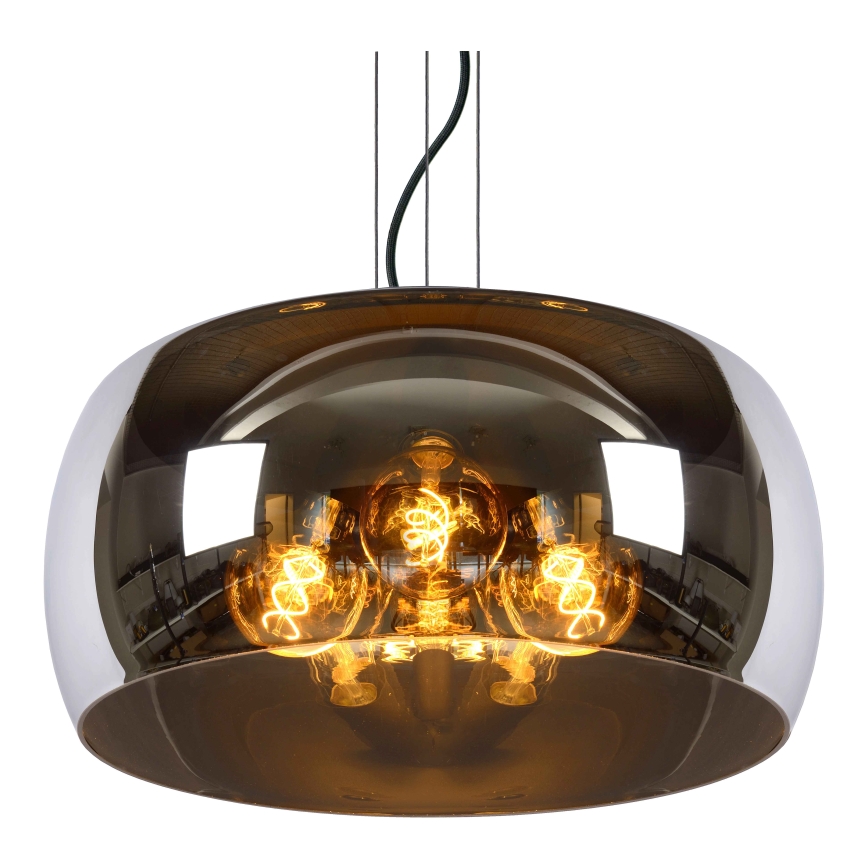 Lucide 45401/50/65 - Chandelier on a string OLIVIA 3xE27/40W/230V d. 50 cm black