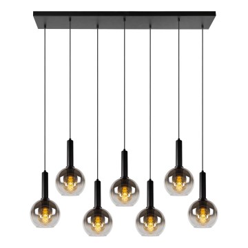 Lucide 45402/07/30 - Chandelier on a string MARIUS 7xE27/40W/230V black