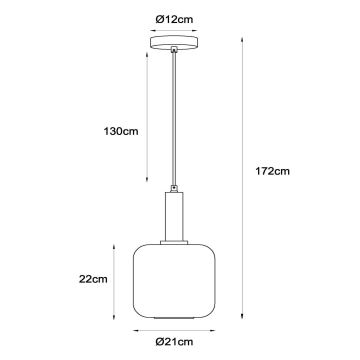 Lucide 45405/01/30 - Chandelier on a string ELOISE 1xE27/40W/230V black