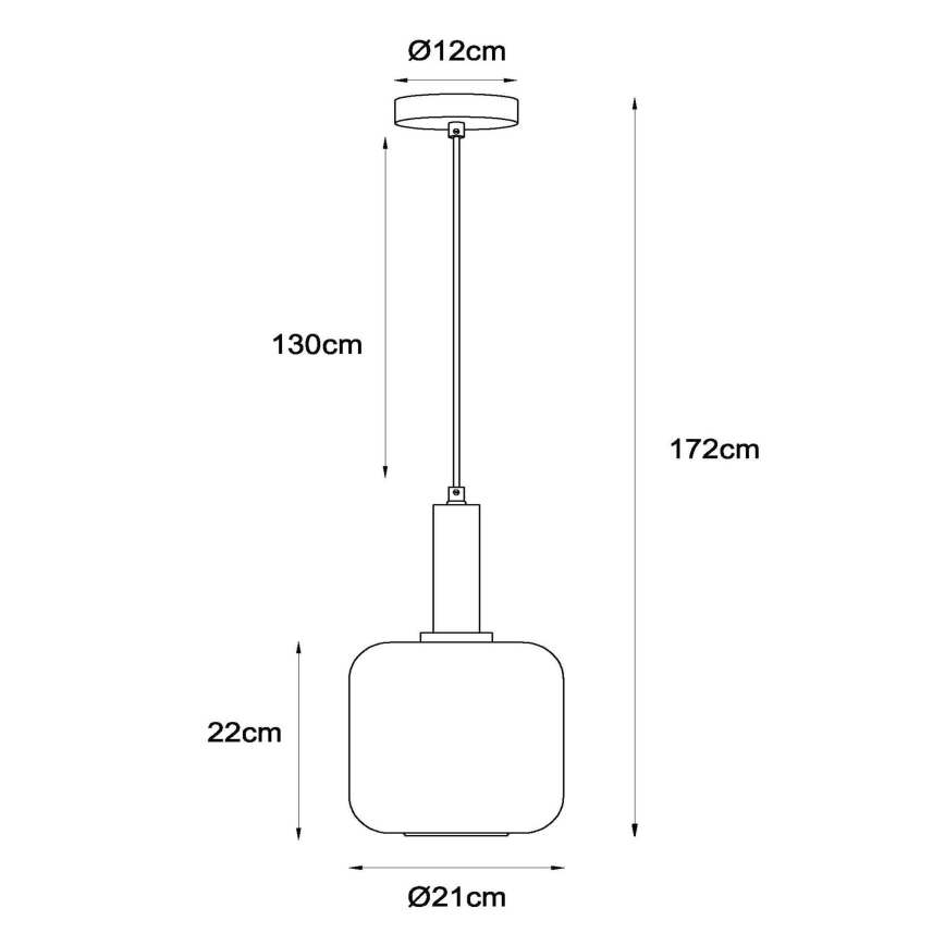 Lucide 45405/01/30 - Chandelier on a string ELOISE 1xE27/40W/230V black