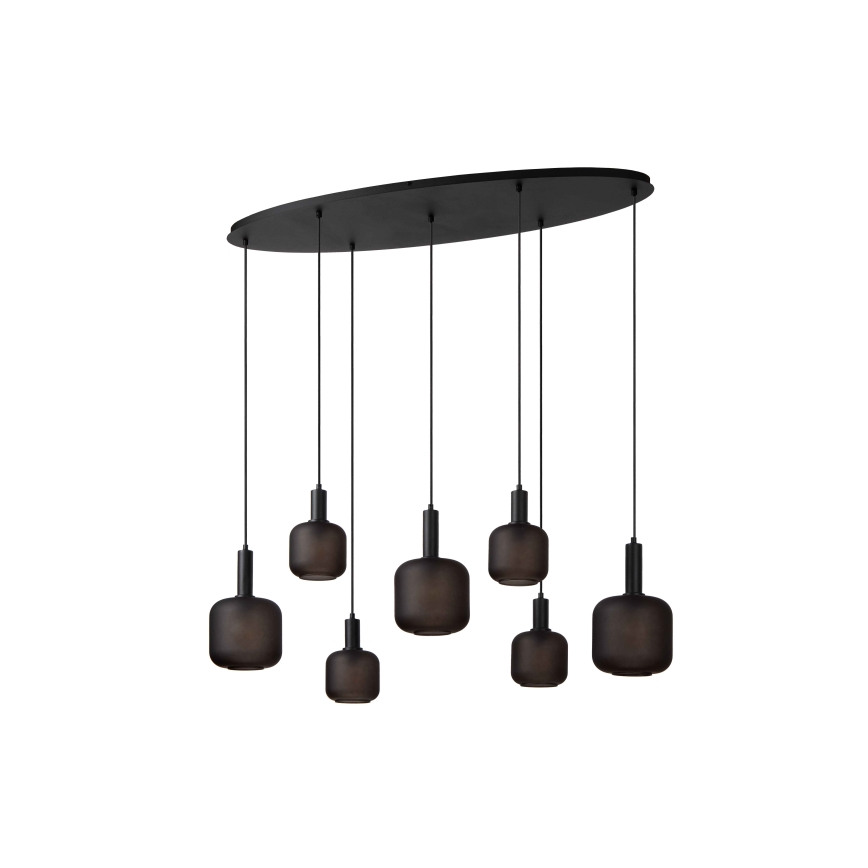 Lucide 45405/07/30 - Chandelier on a string ELOISE 7xE27/40W/230V black