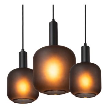 Lucide 45405/07/30 - Chandelier on a string ELOISE 7xE27/40W/230V black