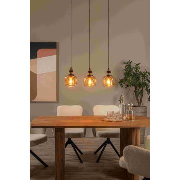 Lucide 45408/03/62 - Chandelier on a string ILONA 3xE27/40W/230V black/beige