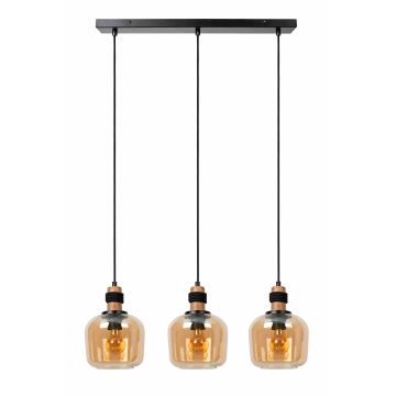 Lucide 45408/03/62 - Chandelier on a string ILONA 3xE27/40W/230V black/beige