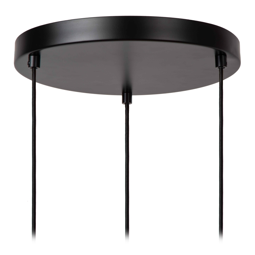 Lucide 45408/13/99 - Chandelier on a string ILONA 3xE27/40W/230V black/beige