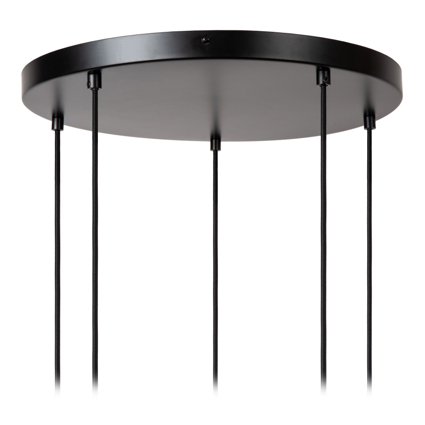 Lucide 45408/15/99 - Chandelier on a string ILONA 5xE27/40W/230V black/beige