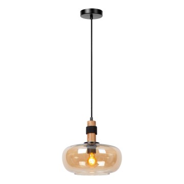 Lucide 45408/30/62 - Chandelier on a string ILONA 1xE27/40W/230V d. 30 cm black/beige