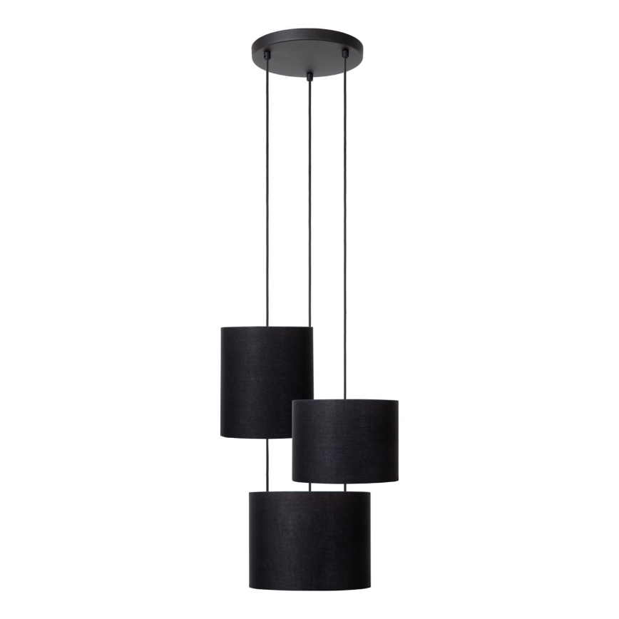 Lucide 45409/13/30 - Chandelier on a string MAYA 3xE27/40W/230V black