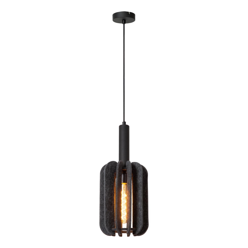 Lucide 45492/01/36 - Chandelier on a string RAFAL 1xE27/40W/230V black/grey