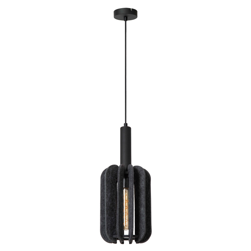 Lucide 45492/01/36 - Chandelier on a string RAFAL 1xE27/40W/230V black/grey