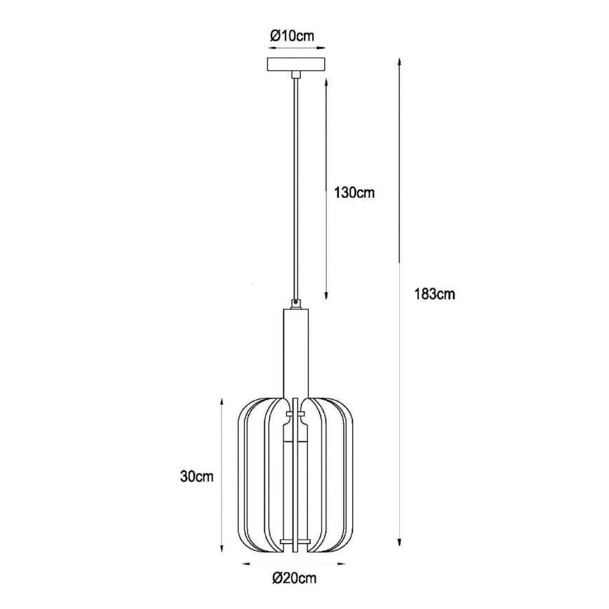 Lucide 45492/01/36 - Chandelier on a string RAFAL 1xE27/40W/230V black/grey