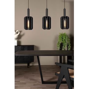 Lucide 45492/03/36 - Chandelier on a string RAFAL 3xE27/40W/230V black/grey