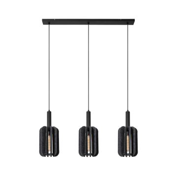 Lucide 45492/03/36 - Chandelier on a string RAFAL 3xE27/40W/230V black/grey