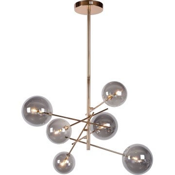 Lucide 46417/06/10 - LED Chandelier on a pole ALARA 6xG4/1,5W/230V gold