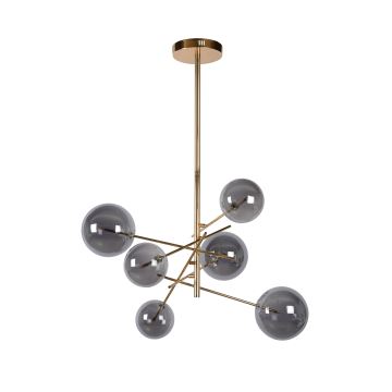 Lucide 46417/06/10 - LED Chandelier on a pole ALARA 6xG4/1,5W/230V gold