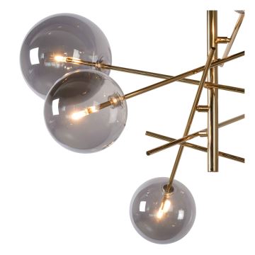 Lucide 46417/06/10 - LED Chandelier on a pole ALARA 6xG4/1,5W/230V gold