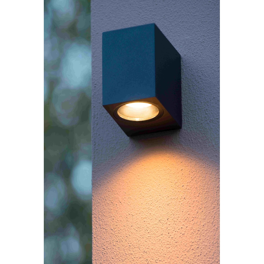 Lucide 69800/01/30 - Outdoor wall light ZARO 1xGU10/35W/230V IP44 black