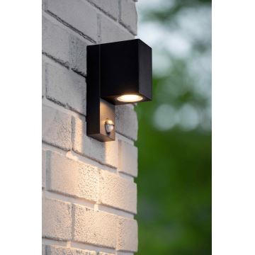 Lucide 69802/01/30 - Outdoor light with sensor ZARO 1xGU10/7W/230V IP65 black