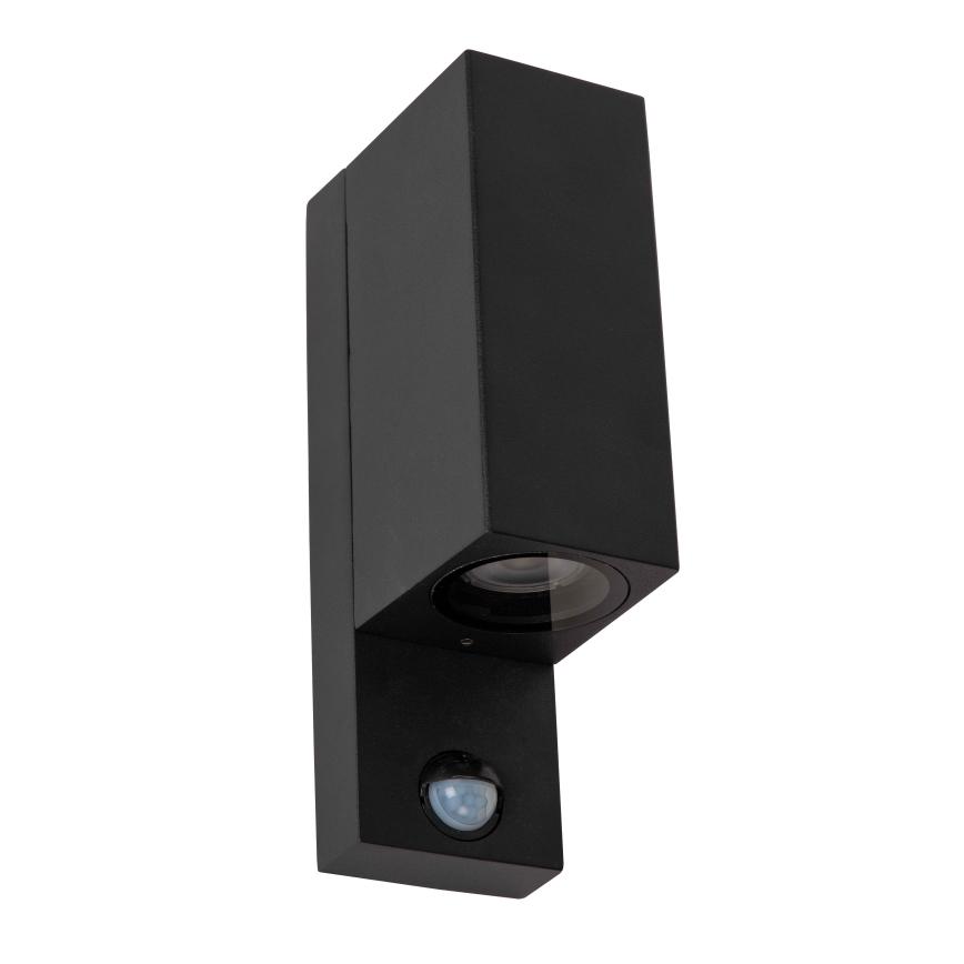 Lucide 69802/02/30 - Outdoor light with sensor ZARO 2xGU10/7W/230V IP65 black