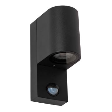 Lucide 69803/01/30 - Outdoor light with sensor ZARO 1xGU10/7W/230V IP65 black