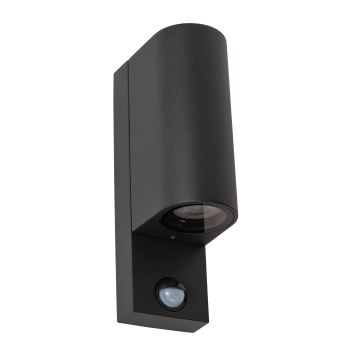 Lucide 69803/02/30 - Outdoor light with sensor ZARO 2xGU10/7W/230V IP65 black