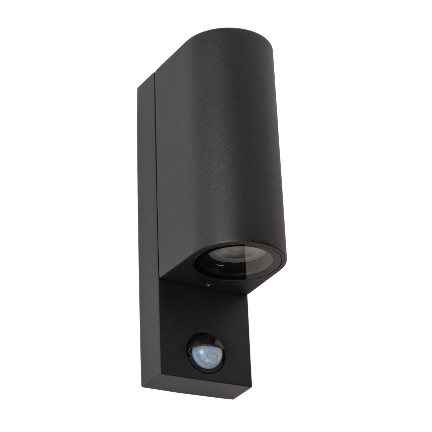 Lucide 69803/02/30 - Outdoor light with sensor ZARO 2xGU10/7W/230V IP65 black