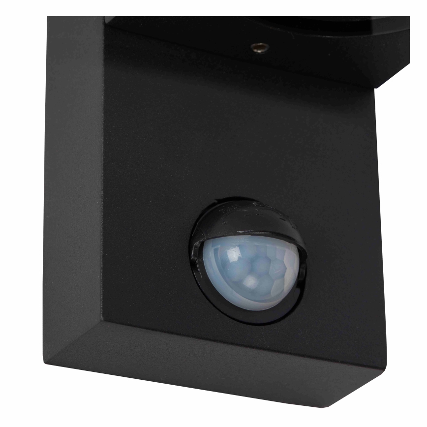 Lucide 69803/02/30 - Outdoor light with sensor ZARO 2xGU10/7W/230V IP65 black