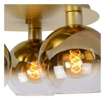 Lucide 74114/03/02 - Ceiling light MARIUS 3xE27/40W/230V gold