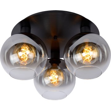 Lucide 74114/03/30 - Ceiling light MARIUS 3xE27/40W/230V black