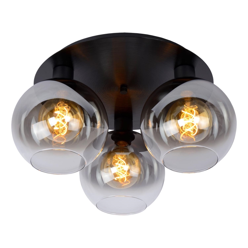 Lucide 74114/03/30 - Ceiling light MARIUS 3xE27/40W/230V black