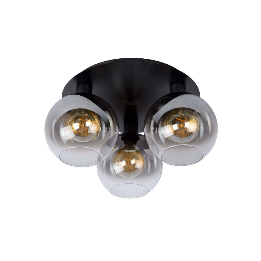 Lucide 74114/03/30 - Ceiling light MARIUS 3xE27/40W/230V black