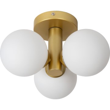 Lucide 74116/03/02 - Bathroom ceiling light TRUDY 3xG9/40W/230V IP44 gold