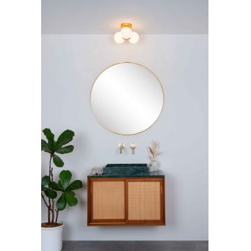 Lucide 74116/03/02 - Bathroom ceiling light TRUDY 3xG9/40W/230V IP44 gold