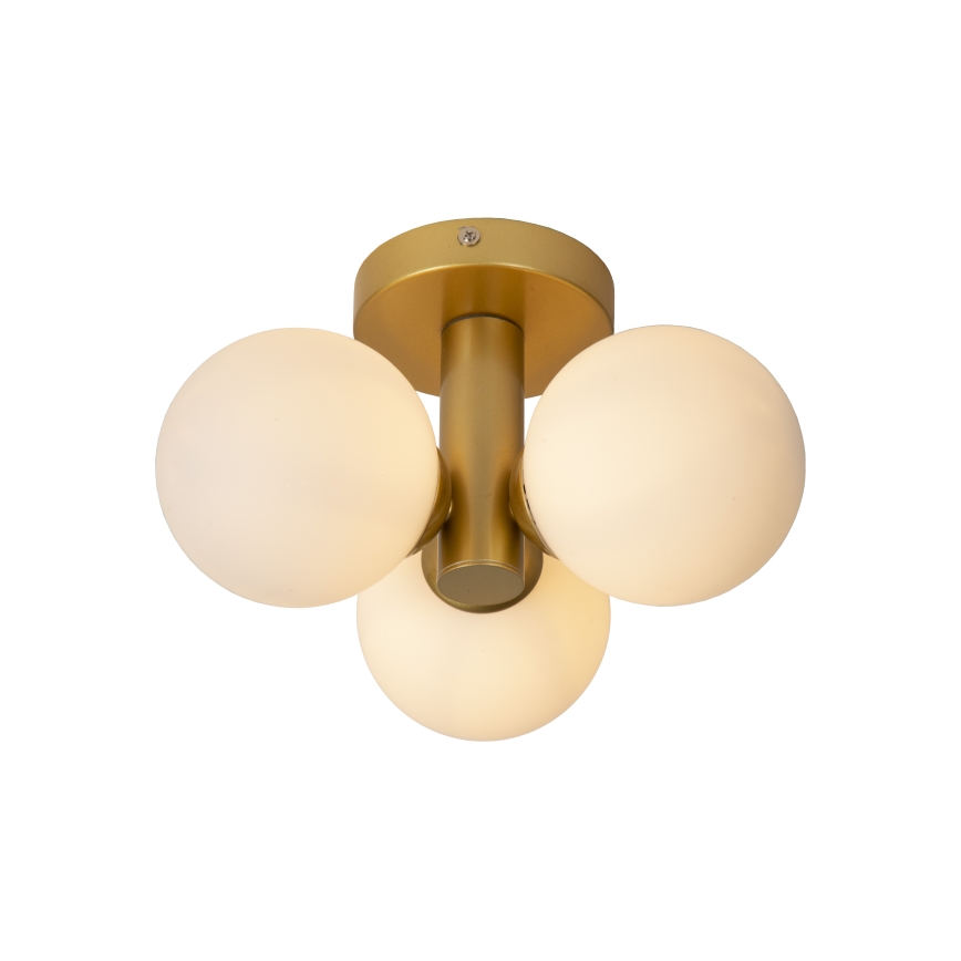 Lucide 74116/03/02 - Bathroom ceiling light TRUDY 3xG9/40W/230V IP44 gold