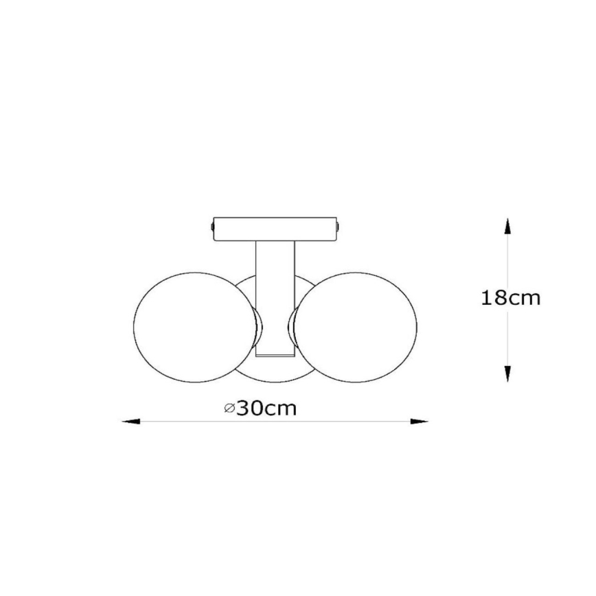 Lucide 74116/03/02 - Bathroom ceiling light TRUDY 3xG9/40W/230V IP44 gold