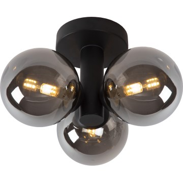 Lucide 74116/03/30 - Bathroom ceiling light TRUDY 3xG9/40W/230V IP44 black