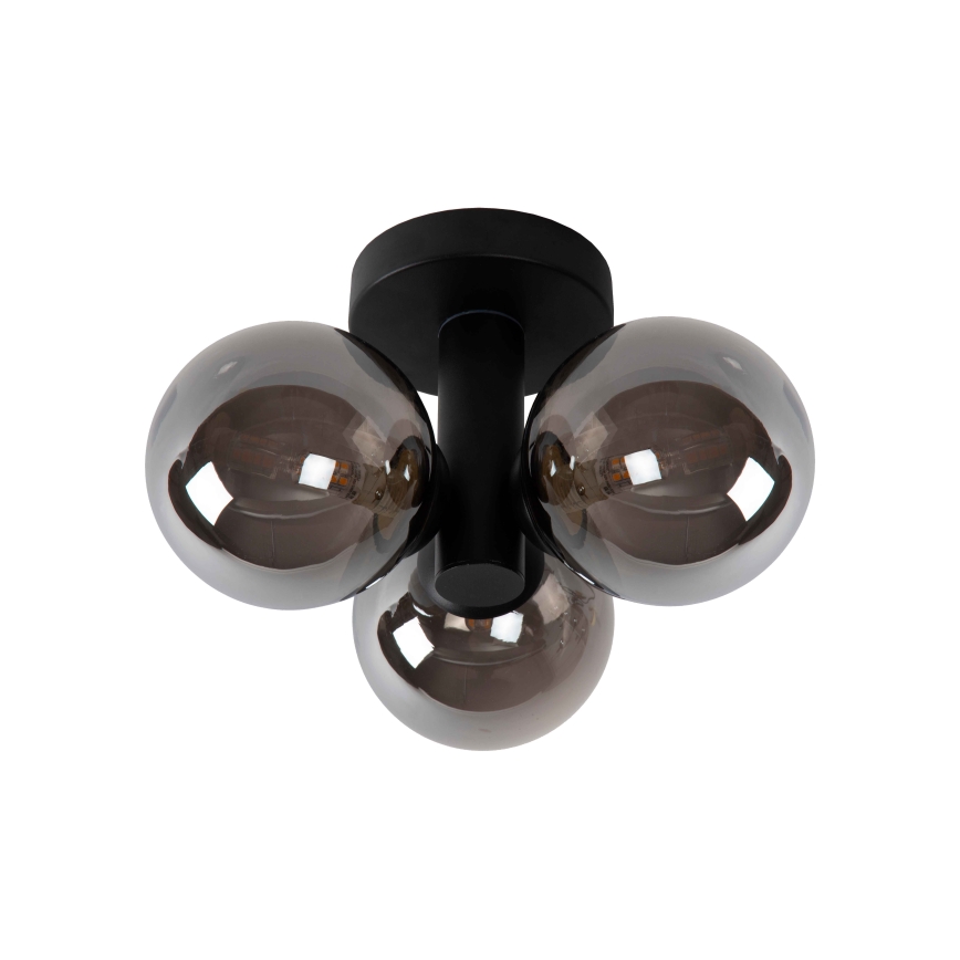 Lucide 74116/03/30 - Bathroom ceiling light TRUDY 3xG9/40W/230V IP44 black