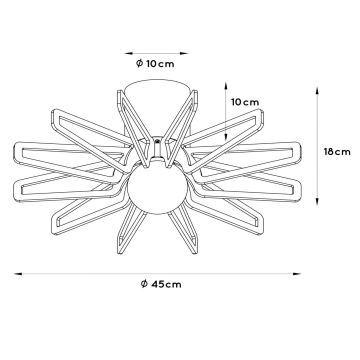 Lucide 77184/45/31 - Ceiling light ZIDANE 1xE27/15W/230V white/brown