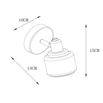 Lucide 77979/01/02 - Spotlight BJORN 1xE14/40W/230V gold