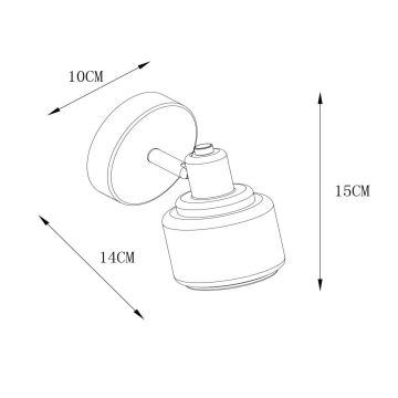 Lucide 77979/01/30 - Spotlight BJORN 1xE14/40W/230V black