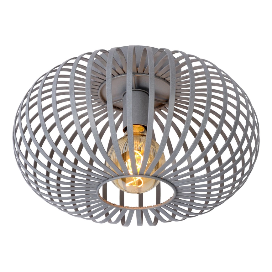 Lucide 78174/40/33 - Ceiling light MANUELA 1xE27/60W/230V d. 39,5 cm grey