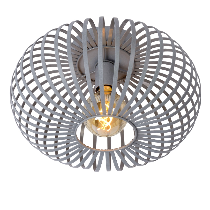 Lucide 78174/40/33 - Ceiling light MANUELA 1xE27/60W/230V d. 39,5 cm grey