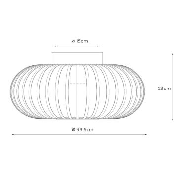 Lucide 78174/40/33 - Ceiling light MANUELA 1xE27/60W/230V d. 39,5 cm grey