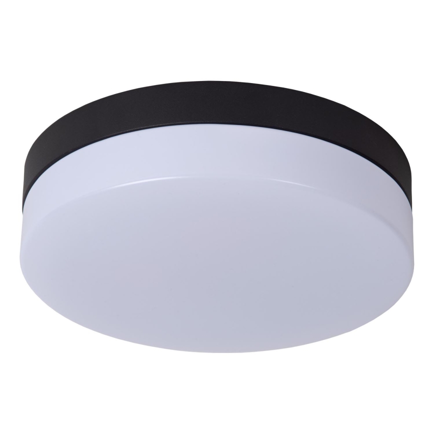 Lucide 79111/24/30 - LED Bathroom ceiling light with sensor BISKIT LED/12W/230V d. 23 cm IP44 black