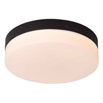 Lucide 79111/24/30 - LED Bathroom ceiling light with sensor BISKIT LED/12W/230V d. 23 cm IP44 black