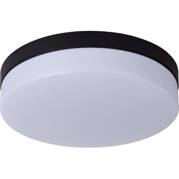 Lucide 79111/30/30 - LED Bathroom ceiling light with sensor BISKIT LED/18W/230V d. 28cm IP44 black