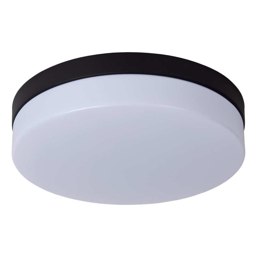 Lucide 79111/30/30 - LED Bathroom ceiling light with sensor BISKIT LED/18W/230V d. 28cm IP44 black